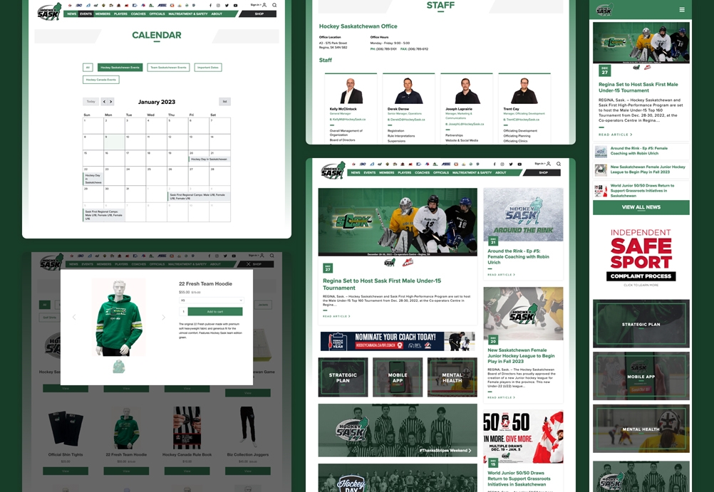 Hockey Saskatchewan design showcase